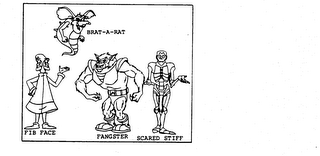 BRAT-A-RAT FIB FACE FANGSTER SCARED STIFF logo