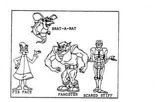 BRAT-A-RAT FIB FACE FANGSTER SCARED STIFF logo