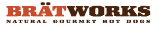 BRATWORKS NATURAL GOURMET HOT DOGS logo
