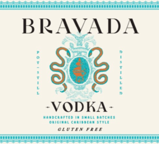BRAVADA POT-STILL DISTILLED VODKA HANDCRAFTED IN SMALL BATCHES ORIGINAL CARIBBEAN STYLE GLUTEN FREE