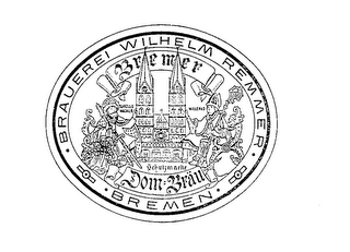 BRAVERI WILHELM REMMER BREMEN BREMER DOM BRAU SCHULJMARKE logo