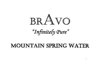 BRAVO "INFINITELY PURE" MOUNTAIN SPRING WATER logo