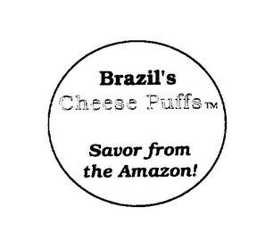 BRAZIL'S CHEESE PUFFS SAVOR FROM THE AMAZON logo