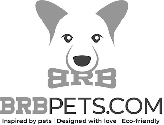 BRB BRBPETS.COM INSPIRED BY PETS DESIGNED WITH LOVE ECO-FRIENDLY logo