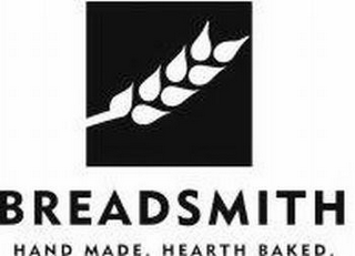 BREADSMITH HAND MADE HEARTH BAKED logo