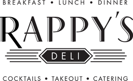 BREAKFAST ·  LUNCH · DINNER RAPPY'S DELI COCKTAILS ·  TAKEOUT  · CATERING logo