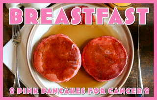 BREASTFAST PINK PANCAKES FOR A CURE. logo