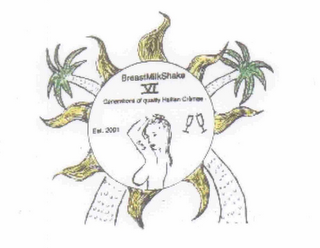 BREASTMILKSHAKE 6 GENERATIONS OF QUALITY HAITAIN CRE'MAS EST. 2001 logo