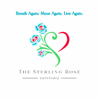 BREATH AGAIN. MOVE AGAIN. LIVE AGAIN. THE STERLING ROSE SANCTUARY logo
