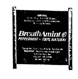BREATH AMINT PEPREMINT - 100% NATURAL logo