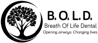 BREATH OF LIFE DENTAL OPENING AIRWAYS. CHANGING LIVES. B O L D logo