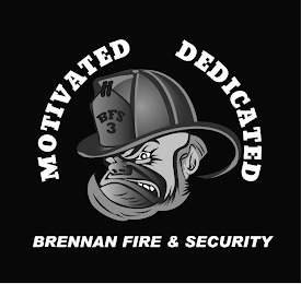 BRENNAN FIRE & SECURITY MOTIVATED DEDICATED BFS 3 logo