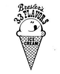 BRESLER'S 33 FLAVORS ICE CREAM logo