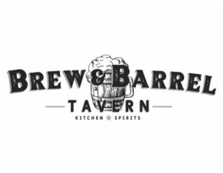 BREW & BARREL TAVERN KITCHEN SPIRITS logo