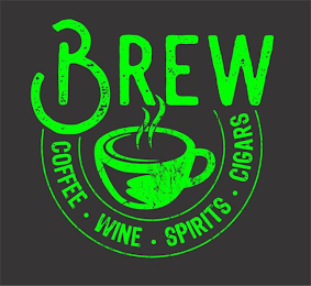 BREW COFFEE · WINE SPIRITS · CIGARS logo