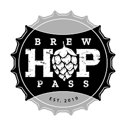 BREW HOP PASS EST. 2019 logo