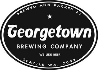 BREWED AND PACKED BY GEORGETOWN BREWINGCOMPANY WE LIKE BEER SEATTLE WA, 2002 logo