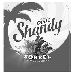 BREWED BY CARIB SHANDY SORREL CRISP & REFRESHING logo