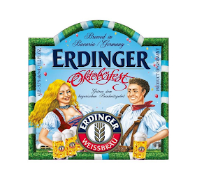 BREWED IN BAVARIA GERMANY ERDINGER OKTOBERFEST GETREU DEM BAYERISCHEN REINHEITSGEBOT ERDINGER WEISSBRAU logo