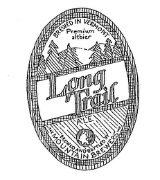 BREWED IN VERMONT PREMIUM ALTBIER LONG TRAIL ALE BREWED AND BOTTLED BY THE MOUNTAIN BREWERS INC. logo