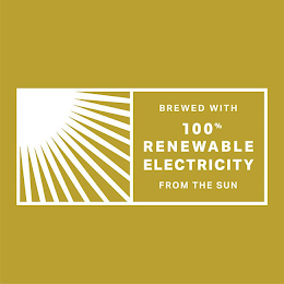 BREWED WITH 100% RENEWABLE ELECTRICITY FROM THE SUN logo