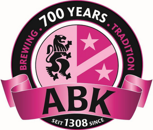 BREWING 700 YEARS TRADITION ABK SEIT 1308 SINCE logo