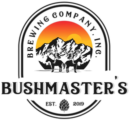 BREWING COMPANY, INC. BUSHMASTER'S EST. 2019 logo