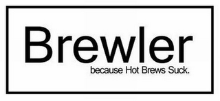 BREWLER BECAUSE HOT BREWS SUCK. logo