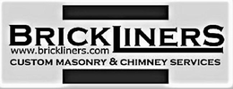 BRICKLINERS WWW.BRICKLINERS.COM CUSTOM MASONRY & CHIMNEY SERVICES logo
