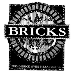 BRICKS PRIMO BRICK OVEN PIZZA PRONTO logo