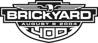 BRICKYARD 400 AUGUST 8 2004 logo