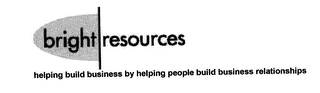BRIGHT RESOURCES HELPING BUILD BUSINESSBY HELPING PEOPLE BUILD BUSINESS RELATIONSHIPS logo