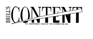 BRILL'S CONTENT THE INDEPENDENT VOICE OF THE INFORMATION AGE logo