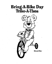 BRING-A-BIKE DAY TRIKE-A-THON BIKEWELL BEAR logo
