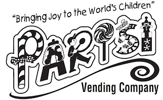 "BRINGING JOY TO THE WORLD'S CHILDREN" PARISI VENDING COMPANY logo