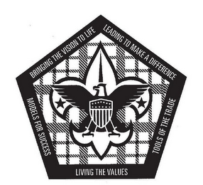 BRINGING THE VISION TO LIFE LEADING TO MAKE A DIFFERENCE MODELS FOR SUCCESS TOOLS OF THE TRADE LIVING THE VALUES logo