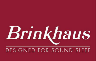 BRINKHAUS DESIGNED FOR SOUND SLEEP logo