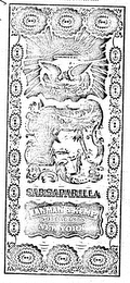 BRISTOL'S ESTABLISHED IN 1832 THE ONLY TRUE EXTRACT SARSAPARILLA LANMAN & KEMP SOLE AGENTS, NEW YORK. logo