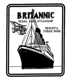 BRITANNIC ROYAL MAIL STEAMSHIP WHITE STAR LINE RESORT & THEME PARK logo