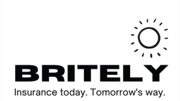 BRITELY INSURANCE TODAY. TOMORROW'S WAY. logo