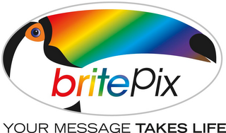 BRITEPIX YOUR MESSAGE TAKES LIFE logo