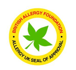 BRITISH ALLERGY FOUNDATION ALLERGY UK SEAL OF APPROVAL logo