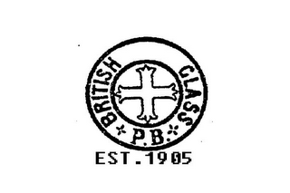 BRITISH GLASS P.B EST 1905 logo