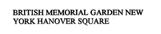 BRITISH MEMORIAL GARDEN NEW YORK HANOVER SQUARE logo