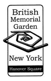 BRITISH MEMORIAL GARDEN NEW YORK HANOVER SQUARE logo