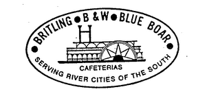 BRITLING-B & W-BLUE BOAR CAFETERIAS SERVING RIVER CITIES OF THE SOUTH logo