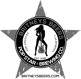 BRITNEYS BEERS POP STAR BREWING CO. LOS ANGELES CALIFORNIA EST 2010 BB BRITNEYSBEERS.COM logo