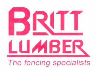 BRITT LUMBER THE FENCING SPECIALISTS logo
