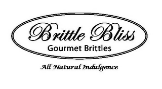 BRITTLE BLISS GOURMET BRITTLES ALL NATURAL INDULGENCE logo
