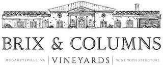 BRIX & COLUMNS VINEYARDS MCGAHEYSVILLE,VA WINE WITH STRUCTURE logo